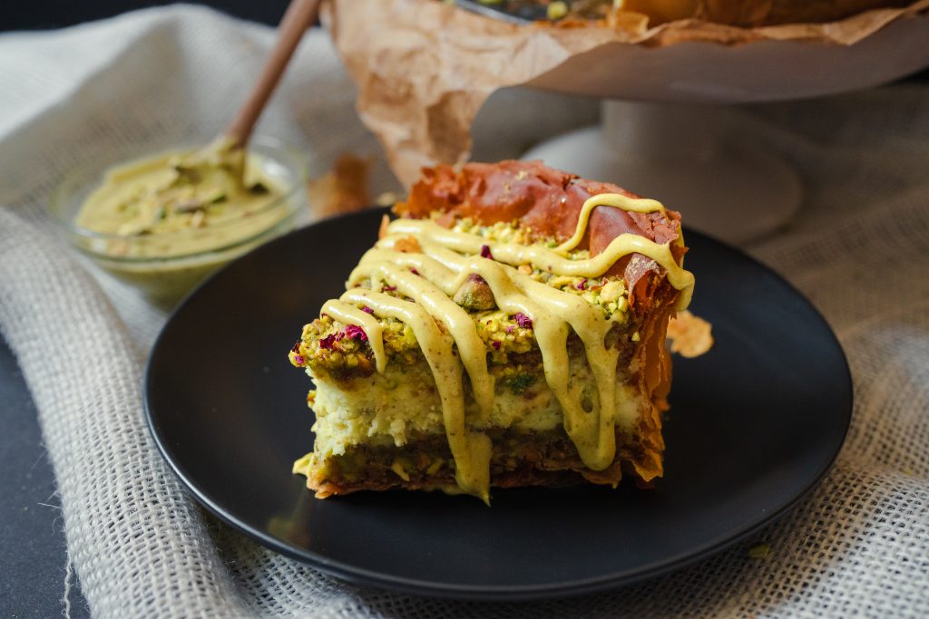 Pistachio Baklava Cheesecake